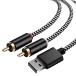 USB изменение 2RCA мужчина аудио кабель USB A LAP верх,Linux,Windows, настольный,PS4 и т.п.. усилитель, домашний театр (эффект живого звука),s