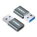 HOWJIM USB Type-C �ϊ��A�_�v�^ 2�Z�b�g Type C ���X to USB 3.0 �I�X �ϊ��A�_�v�^ QC3.0�}���[�d