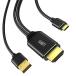 Loryi HDMI to USB-C �ϊ��P�[�u�� Xreal Air AR 4K��60Hz 2�� HDMI to Type-C HDMI 2