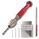 kuriiro булавка тиски ручная дрель точный 0.8~3.0mm лезвие комплект дрель пластиковая модель инструмент 15 позиций комплект krs7 RED