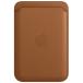  б/у нераспечатанный товар Apple MagSafe соответствует iPhone кожа бумажник седло Brown MHLT3FE/A оригинальный ( старый модель )