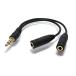 3.5mm стерео Mini *2 разделение кабель мужской - женский (×2) 10cm SSA ST35-12S01B