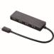 쥳 ELECOM USB2.0HUB Type-C A᥹4ݡ Хѥ 15cm֥ ֥å U2HC-A429BBK