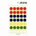 [ почтовая доставка выбор возможно ] A-one 07034 цвет этикетка 15mm круг ассортимент 11 листов входит 
