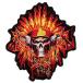  вышивка нашивка утюг нашивка аппликация индеец War капот . длина .. Skull череп мотоцикл мотоцикл одежда жакет custom 