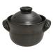 土鍋 炊飯 ごはん 新大黒 2合炊き (二重蓋) 華月 陶器 炊飯鍋 直火 日本製