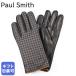  Paul Smith перчатки перчатка GLOVE CHECK мужской черный × Brown 415GL L02122 79 3 размер Британия 