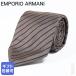  Emporio Armani галстук мужской большой . ширина 7.5cm шелк 100% полоса серый EM001346 TE13741 F8109