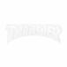 THRASHER Thrasher THRASHER DIE CUT LOGO CLEAR x WHITE скейтборд скейтборд стикер наклейка стикер наклейка 