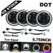 USإåɥ饤 4PCS DOT 5-3 / 4 5.75LEDץإåɥ饤ȥإåɥץ󿮹H4ŵ奭å 4Pcs Dot 5-3/4 5.75