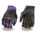  lady's soft mesh BLK pink purple glove / leather combo Racing W / pad entering Knucles ( XS pink parallel imported goods 