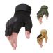  motorcycle finger none gloves hard Knuckle bike motocross Biker racing horse riding cycling half finger Moto protection man,Blac parallel imported goods 