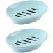 [ параллель импортные товары ]WYOK 2 Pack Soap Dish with Drain Soap Holder Easy Cleaning Soap