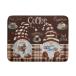 [ параллель импортные товары ]Coffee Gnomes посуда сухой коврик 18x24 дюймовый настольный кофеварка коврик Buffalo проверка Brown мокка .