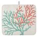 [ параллель импортные товары ]LIFEMUSION Teal Red Coral Dish Drying Mat for Kitchen Counter, S