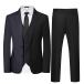 ¹͢ʡWULFUL Men's 3 Piece Slim Fit Suit Set Two Button Blazer Jacket