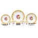 White with Gold Dinnerware Set   Roses 16 Piece Vintage Porcelai ¹͢