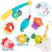 ¹͢ʡCrelloci Baby Bath Toys, Magnetic Fishing Games 10PCS Shower Toy