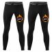 2 pieces set sport tights spats men's 9 minute /7 minute /5 minute height [ elasticity *. sweat speed .] compression wear running wear training u