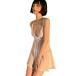  baby doll женский Ran Jerry топ цветок гонки One-piece способ состязание нижнее белье sexy прозрачный белый 