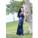 fla Hawaiian платье Hawaiian One-piece мака мака хула костюм . casual тоже Wana длинное платье ( темно-синий ) женский 