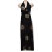fla Hawaiian платье Hawaiian One-piece мака мака хула костюм . casual тоже Wana длинное платье ( черный ) женский 