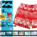  Billabong board shorts lady's swimsuit sea bread surf pants middle height total pattern light blue red Logo polyester lovely mail order popular brand BILLABONG AJ013-509