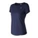  New balance Lady's land / running short sleeves T-shirt accessory re Ray to Short sleeve T-shirt AWT91136 : navy New Balance