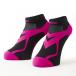 nisi мужской дамский наземный / бег носки VV HOLD RACING SOCKS VV Hold рейсинг носки N22-001 функциональность носки : черный × розовый NISHI