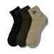 ニューエラ ソックス SOCKS ANKLE 3PAIRS MIL 12674030 3足組 靴下 : ブラック×カーキ NEW ERAの画像