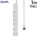 ELPA �d���^�b�v �ϗ��X�C�b�`�t�^�b�v AC6�� 1m �z���C�g WLK-61S(W) OA�^�b�v �^�b�v �����R�[�h �R�[�h �R���Z���g