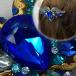  бесплатная доставка!! роскошный!! Kirakira заколка party презентация бальные танцы голубой стразы украшение для волос 