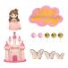 18 шт Princess кекс topa- дворец кекс украшение baby для душа товар party сувенир Princess Thema бабочка . мяч имеется 