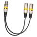 XLR женский 1 шт. - XLR мужской 2 шт patch Y кабель 30cm Studio освещение для желтый 