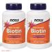 [ параллель импортные товары ][2 шт. комплект ]Now Biotin 10mg (10,000mcg) 120vcaps #0479 биотин 10mg(10000mcg)120beji Capsule 