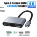 2 порт USB C ступица из двойной HDMI сплиттер 4K 60HZ двойной экран повышение модель Cdo King стойка Macbo