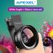 APEXEL HD 0.45x Super Wide Angle Lens 12.5x Super Macro Lens 2in1 Camera le