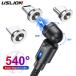 USLION 540 Degree Roating Magnetic Cable Micro USB Type C Phone Cable For i