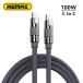 Remax 100W Zinc-alloy Elastic Data Cable with Indicator Light C-C Super Fas