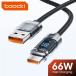 Toocki Digital Display USB A To Type C Cable 6A 66W PD Fast Charging For HU