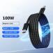 Magnetic 100W USB C To Type C Fast Charger Cable for iPhone 15 Xiaomi USB A