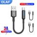 25cm Short USB Type C Cable 3A Data Micro USB Lightning Cable for iPhone Hu