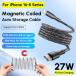 27w 100W Magnetic Type C USB to For iOS Cable Coiled Fast Charging for iPho