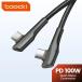 Toocki 90 Degree Double Elbow Data Cable PD 100W Type C To Type C Fast Char