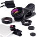 3 in 1 Fisheye Phone Lens 0.67x Wide Angle Zoom Fish Eye Macro Lenses Camer