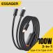 Essager 2 in 1 Charging Cable Lightning Type C USB Cable for iPhone16 15 14