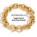 man teru breath цепь браслет нержавеющая сталь Gold futoshi . ширина 12mm поперечная балка крыши фасоль адзуки red beans цепь 