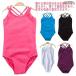  балет Leotard ребенок топ плечо шнур Junior простой 110 120 130 140 150 160 170 юбка нет чёрный черный 