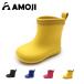 [ размер замена бесплатный ]AMOJIamoji влагостойкая обувь Kids резиновые сапоги ребенок сапоги дождь обувь baby девушки Junior девочка мужчина boys ребенок 