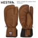 he -тактный la лыжи перчатка HESTRA 33872 TOPO 3-FINGER Full Leather Short 750 Brown полный кожа короткий лыжи перчатка натуральная кожа удален подкладка 
